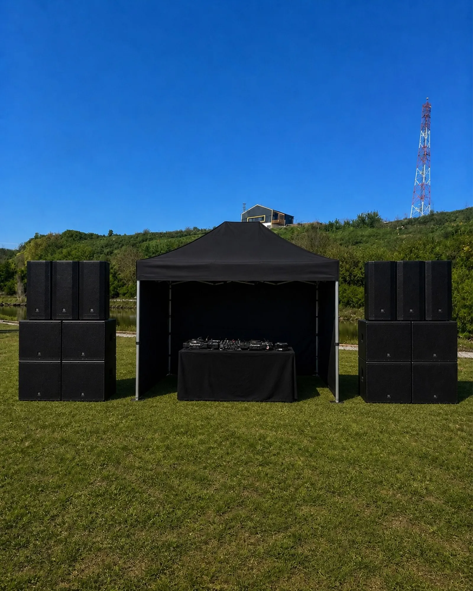 Sonorizare JBL — 6 topuri PRX735 + 8 subwoofere (Setup 6)