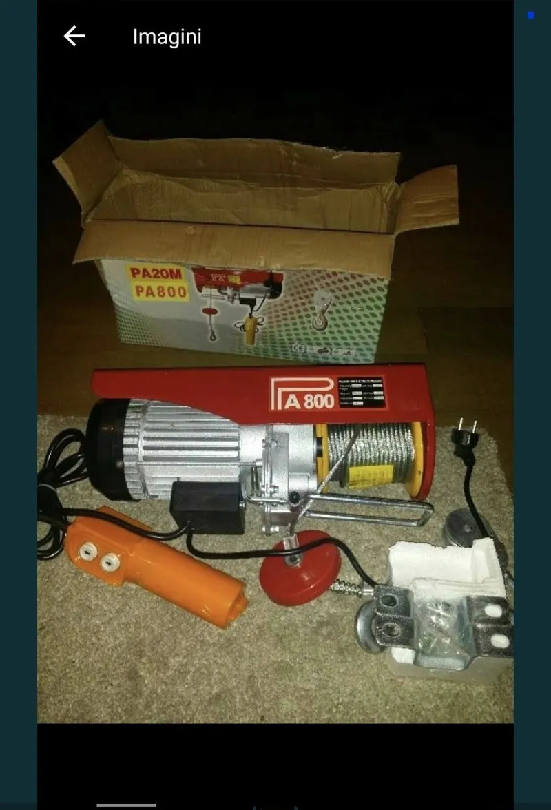 Scripete electric (electropalan) 400/800 kg